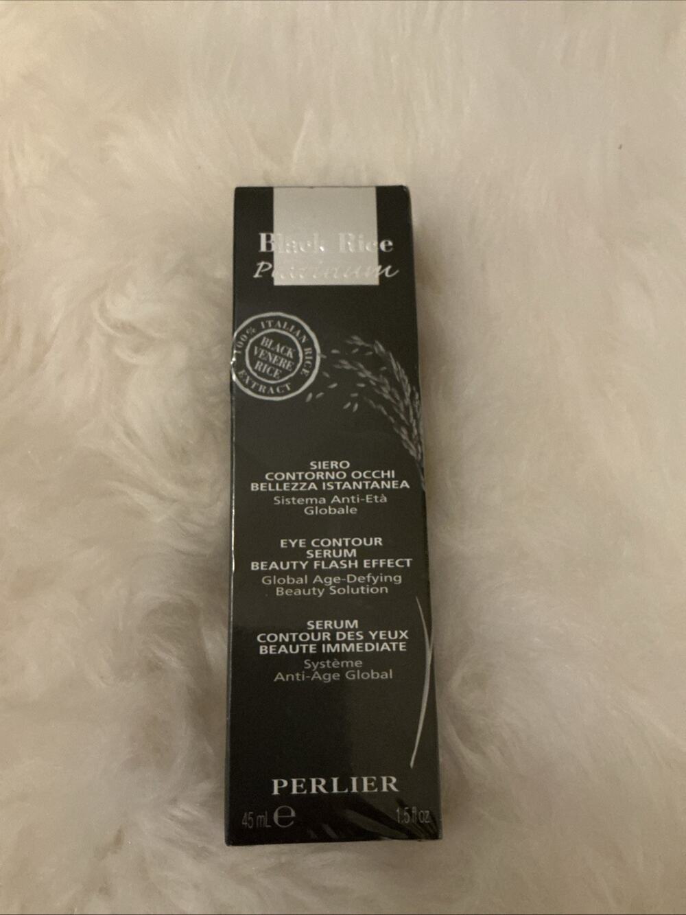 Perlier Black Rice Platinum Eye Contour Serum 1.5 oz New In Box Sealed